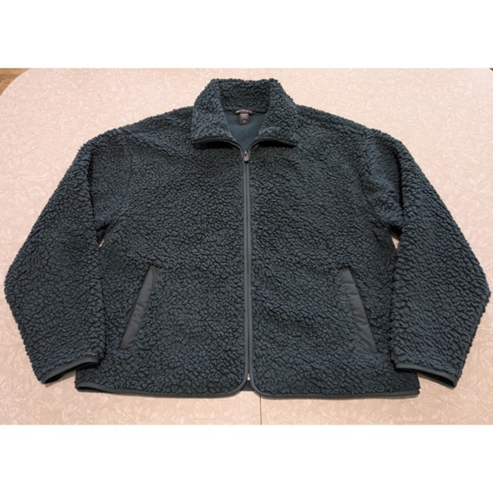Athleta M Green/Pine/Cypress In the Clouds Oversized Plush‎ Boucle Fleece Jacket